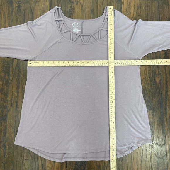Maurices Top XXL Purple 3/4 Sleeve Stretch Knit Shirt Women's Casual - Picture 7 of 11